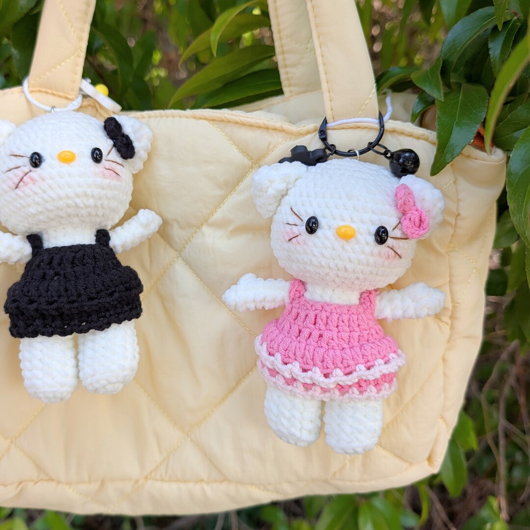 Kawaii Kitty Crochet Plush Bag Charm | Kawaii Soft Cartoon Characters Keychain | Anime Cat Toy Gifts | MakerPlace by Michaels Kawaii Kitty Crochet Plush Bag Charm | Kawaii Soft Cartoon Characters Keychain | Anime Cat Toy Gifts | MakerPlace by Michaels